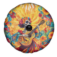 Mexico Day Of The Dead Spare Tire Cover Sugar Skull Girl With Guitar Colorful Vibes - Wonder Print Shop