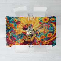 Mexico Day Of The Dead Tablecloth Sugar Skull Girl With Guitar Colorful Vibes - Wonder Print Shop