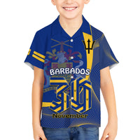Personalised Barbados Independence Day Family Matching Off Shoulder Short Dress and Hawaiian Shirt 30 November Happy Anniversary Barbadian - Wonder Print Shop