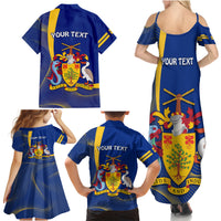 Personalised Barbados Independence Day Family Matching Summer Maxi Dress and Hawaiian Shirt 30 November Happy Anniversary Barbadian - Wonder Print Shop