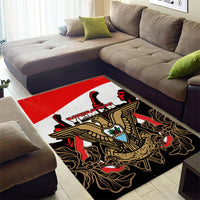 Yemen Independence Day Area Rug Yemeni Coat Of Arms With Coffea Arabica Flowers - Wonder Print Shop
