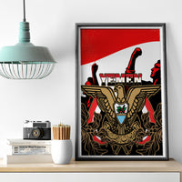 Yemen Independence Day Canvas Wall Art Yemeni Coat Of Arms With Coffea Arabica Flowers - Wonder Print Shop