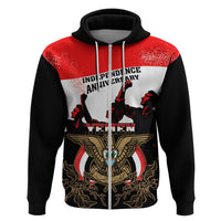 Personalised Yemen Independence Day Hoodie Yemeni Coat Of Arms With Coffea Arabica Flowers - Wonder Print Shop