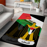Free Palestine Area Rug Coat Of Arms Mix Flag Style - Wonder Print Shop