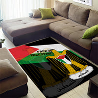 Free Palestine Area Rug Coat Of Arms Mix Flag Style - Wonder Print Shop