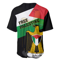 Free Palestine Baseball Jersey Coat Of Arms Mix Flag Style - Wonder Print Shop