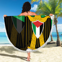 Free Palestine Beach Blanket Coat Of Arms Mix Flag Style - Wonder Print Shop