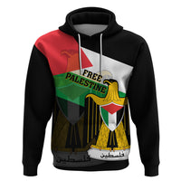 Free Palestine Hoodie Coat Of Arms Mix Flag Style - Wonder Print Shop