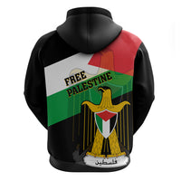 Free Palestine Hoodie Coat Of Arms Mix Flag Style - Wonder Print Shop