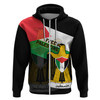 Free Palestine Hoodie Coat Of Arms Mix Flag Style - Wonder Print Shop