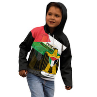 Free Palestine Kid Hoodie Coat Of Arms Mix Flag Style - Wonder Print Shop
