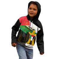 Free Palestine Kid Hoodie Coat Of Arms Mix Flag Style - Wonder Print Shop