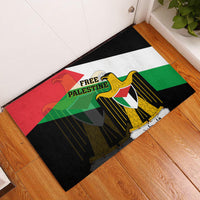 Free Palestine Rubber Doormat Coat Of Arms Mix Flag Style - Wonder Print Shop