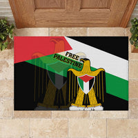 Free Palestine Rubber Doormat Coat Of Arms Mix Flag Style - Wonder Print Shop