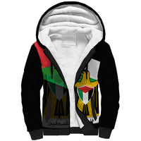 Free Palestine Sherpa Hoodie Coat Of Arms Mix Flag Style - Wonder Print Shop