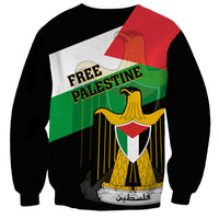 Free Palestine Sweatshirt Coat Of Arms Mix Flag Style - Wonder Print Shop
