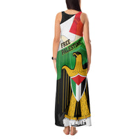 Free Palestine Tank Maxi Dress Coat Of Arms Mix Flag Style - Wonder Print Shop