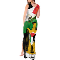 Free Palestine Tank Maxi Dress Coat Of Arms Mix Flag Style - Wonder Print Shop