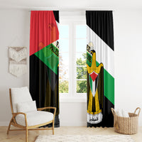 Free Palestine Window Curtain Coat Of Arms Mix Flag Style - Wonder Print Shop