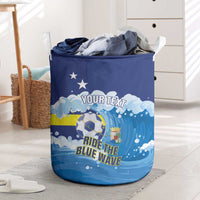 Personalized Curacao Football Laundry Basket First-ever World Cup Ride The Blue Wave - Wonder Print Shop