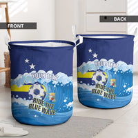 Personalized Curacao Football Laundry Basket First-ever World Cup Ride The Blue Wave - Wonder Print Shop
