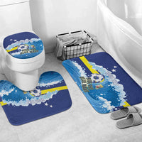 Personalized Curacao Football Bathroom Set First-ever World Cup Ride The Blue Wave - Wonder Print Shop