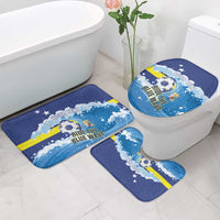 Personalized Curacao Football Bathroom Set First-ever World Cup Ride The Blue Wave - Wonder Print Shop