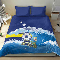 Personalized Curacao Football Bedding Set First-ever World Cup Ride The Blue Wave - Wonder Print Shop