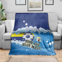 Personalized Curacao Football Blanket First-ever World Cup Ride The Blue Wave - Wonder Print Shop