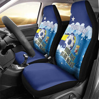 Personalized Curacao Football Car Seat Cover First-ever World Cup Ride The Blue Wave - Wonder Print Shop