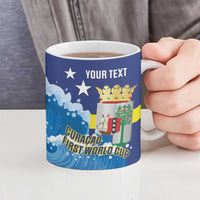 Personalized Curacao Football Ceramic Mug First-ever World Cup Ride The Blue Wave - Wonder Print Shop