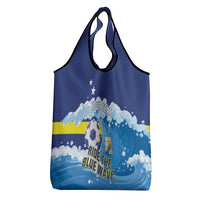 Personalized Curacao Football Grocery Bag First-ever World Cup Ride The Blue Wave - Wonder Print Shop