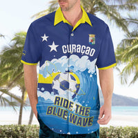 Personalized Curacao Football Hawaiian Shirt First-ever World Cup Ride The Blue Wave - Wonder Print Shop