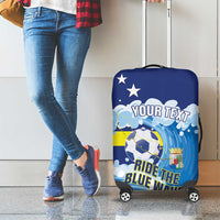 Personalized Curacao Football Luggage Cover First-ever World Cup Ride The Blue Wave - Wonder Print Shop