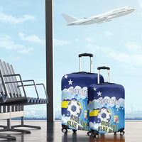 Personalized Curacao Football Luggage Cover First-ever World Cup Ride The Blue Wave - Wonder Print Shop