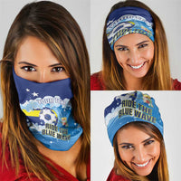 Personalized Curacao Football Neck Gaiter First-ever World Cup Ride The Blue Wave - Wonder Print Shop