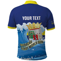 Personalized Curacao Football Polo Shirt First-ever World Cup Ride The Blue Wave - Wonder Print Shop
