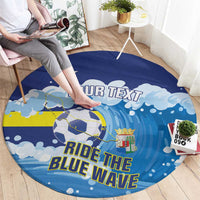 Personalized Curacao Football Round Carpet First-ever World Cup Ride The Blue Wave - Wonder Print Shop