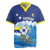 Personalized Curacao Football Rugby Jersey First-ever World Cup Ride The Blue Wave - Wonder Print Shop