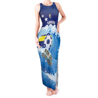 Personalized Curacao Football Tank Maxi Dress First-ever World Cup Ride The Blue Wave - Wonder Print Shop