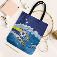 Personalized Curacao Football Tote Bag First-ever World Cup Ride The Blue Wave - Wonder Print Shop