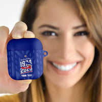 Personalized Haiti Football AirPods Case Les Grenadiers Made History Once Again Blue Color - Wonder Print Shop