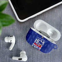 Personalized Haiti Football AirPods Case Les Grenadiers Made History Once Again Blue Color - Wonder Print Shop