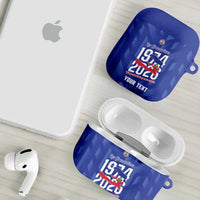 Personalized Haiti Football AirPods Case Les Grenadiers Made History Once Again Blue Color - Wonder Print Shop