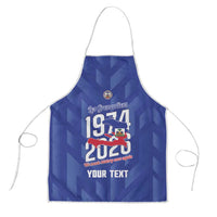 Personalized Haiti Football Apron Les Grenadiers Made History Once Again Blue Color - Wonder Print Shop