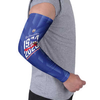 Personalized Haiti Football Arm Sleeves Les Grenadiers Made History Once Again Blue Color - Wonder Print Shop