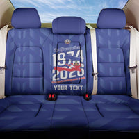 Personalized Haiti Football Back Car Seat Cover Les Grenadiers Made History Once Again Blue Color - Wonder Print Shop