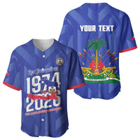 Personalized Haiti Football Baseball Jersey Les Grenadiers Made History Once Again Blue Color - Wonder Print Shop
