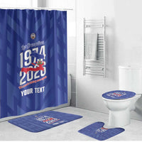 Personalized Haiti Football Bathroom Set Les Grenadiers Made History Once Again Blue Color - Wonder Print Shop