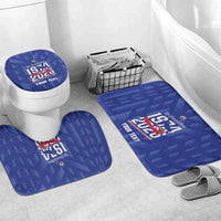 Personalized Haiti Football Bathroom Set Les Grenadiers Made History Once Again Blue Color - Wonder Print Shop